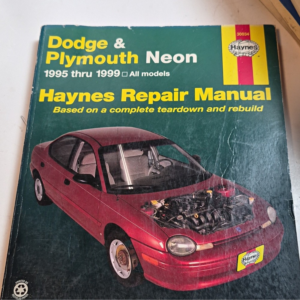 DODGE and PLYMOUTH NEON 1995 thru 1999 Haynes Repair Manual - USED